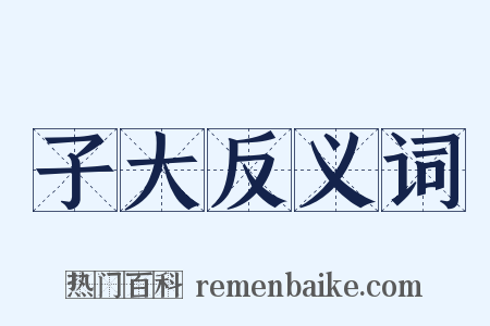 子大反义词是什么意思的图片